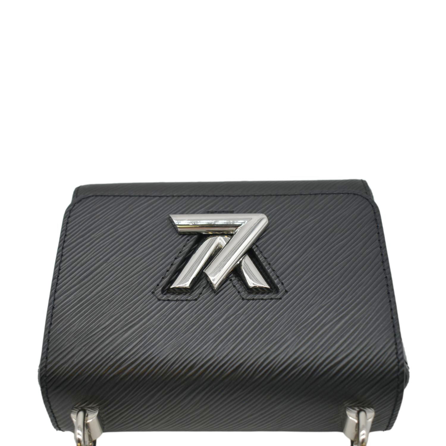 LOUIS VUITTON Mini LV Twist Epi Leather Shoulder Bag Black