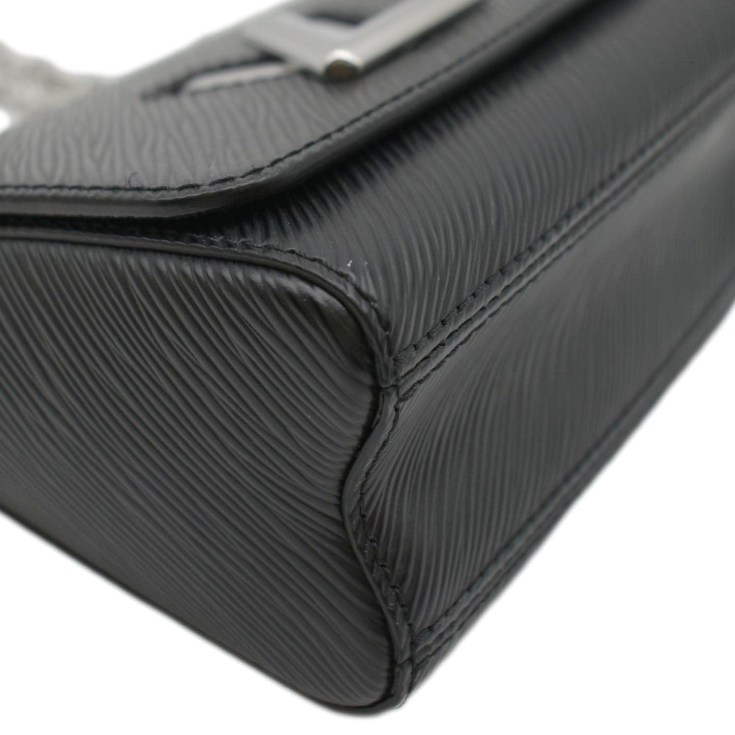 LOUIS VUITTON Mini LV Twist Epi Leather Shoulder Bag Black