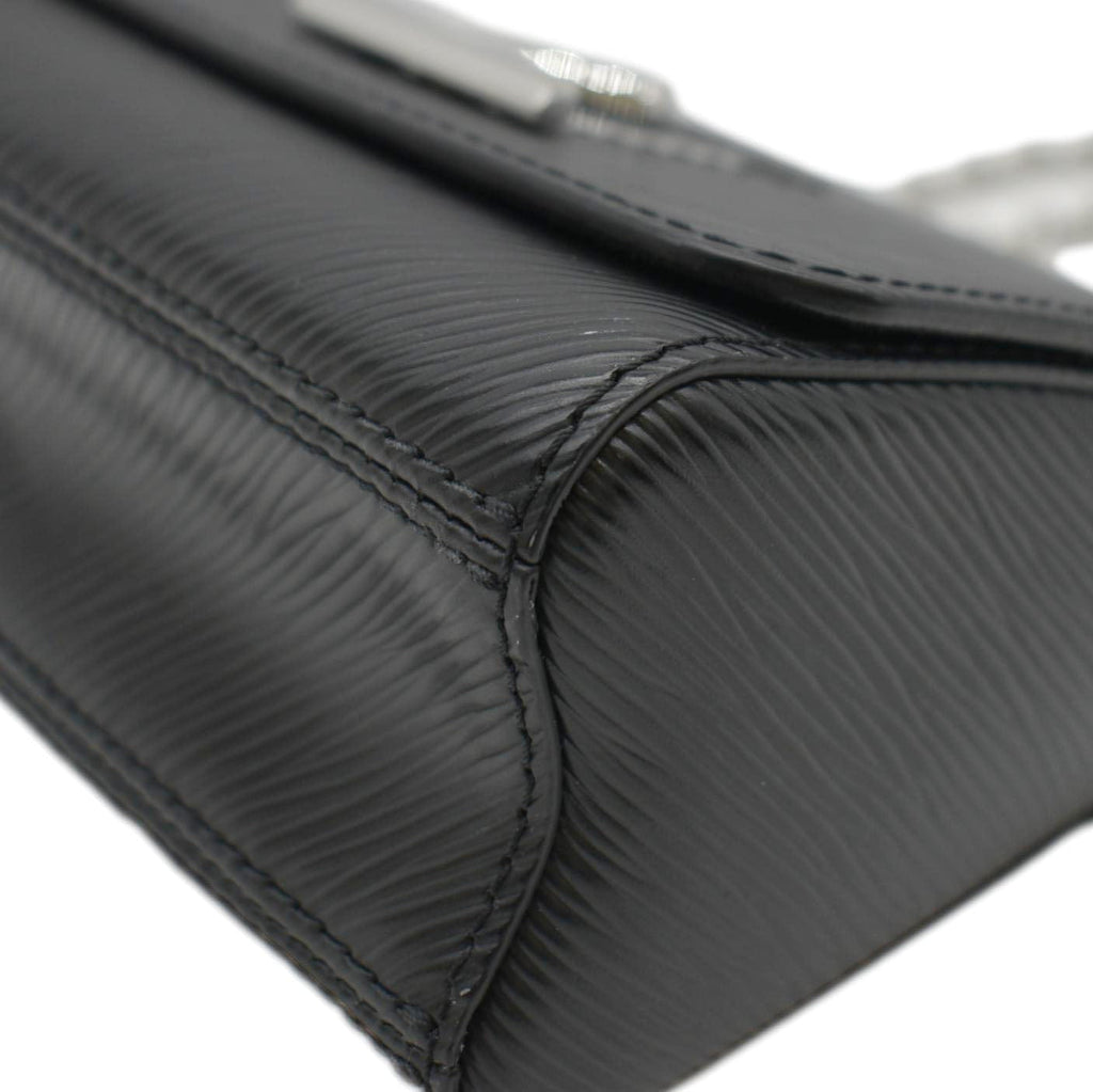 LOUIS VUITTON Mini LV Twist Epi Leather Shoulder Bag Black