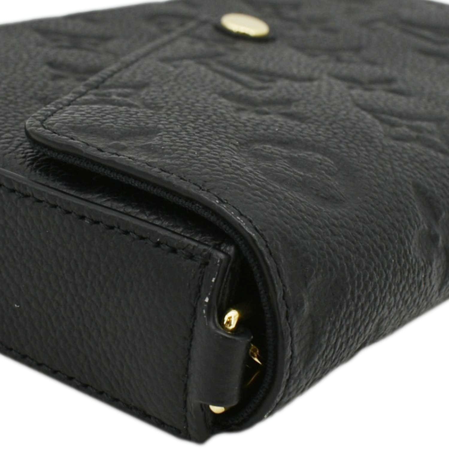 LOUIS VUITTON Felicie Monogram Empreinte Pochette Shoulder Bag Black