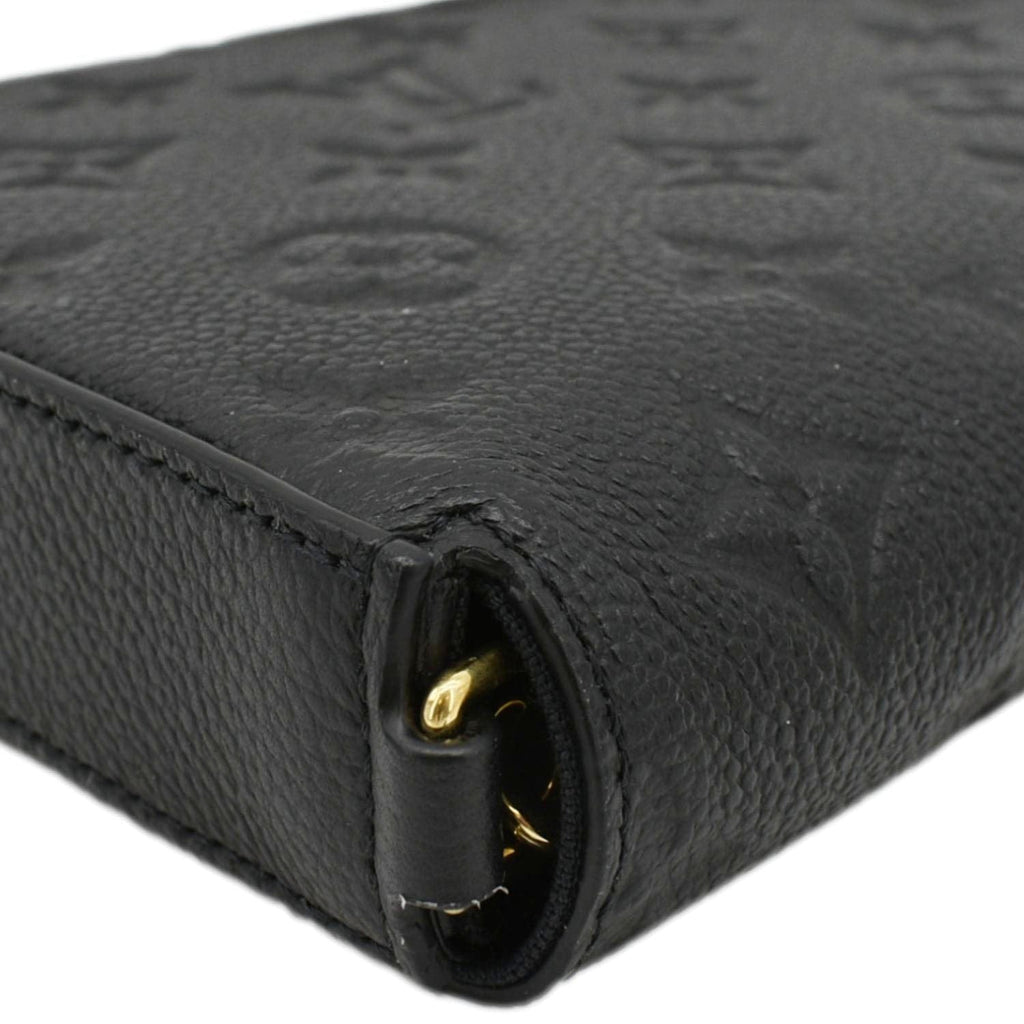 LOUIS VUITTON Felicie Monogram Empreinte Pochette Shoulder Bag Black