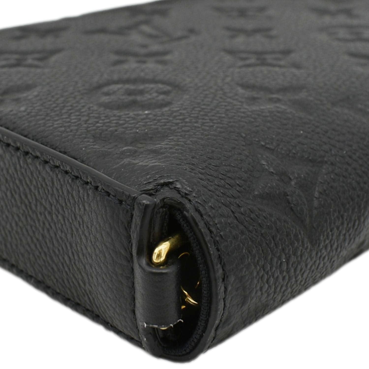 LOUIS VUITTON Felicie Monogram Empreinte Pochette Shoulder Bag Black