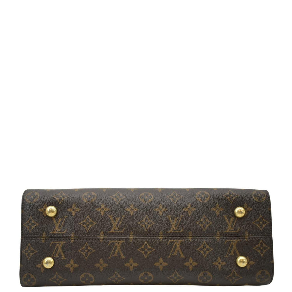 LOUIS VUITTON Tuileries Monogram Canvas Tote Shoulder Bag Brown
