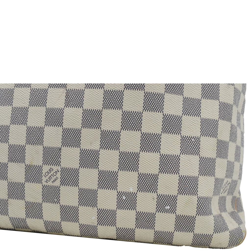 LOUIS VUITTON Delightful MM Damier Azur Hobo Shoulder Bag White