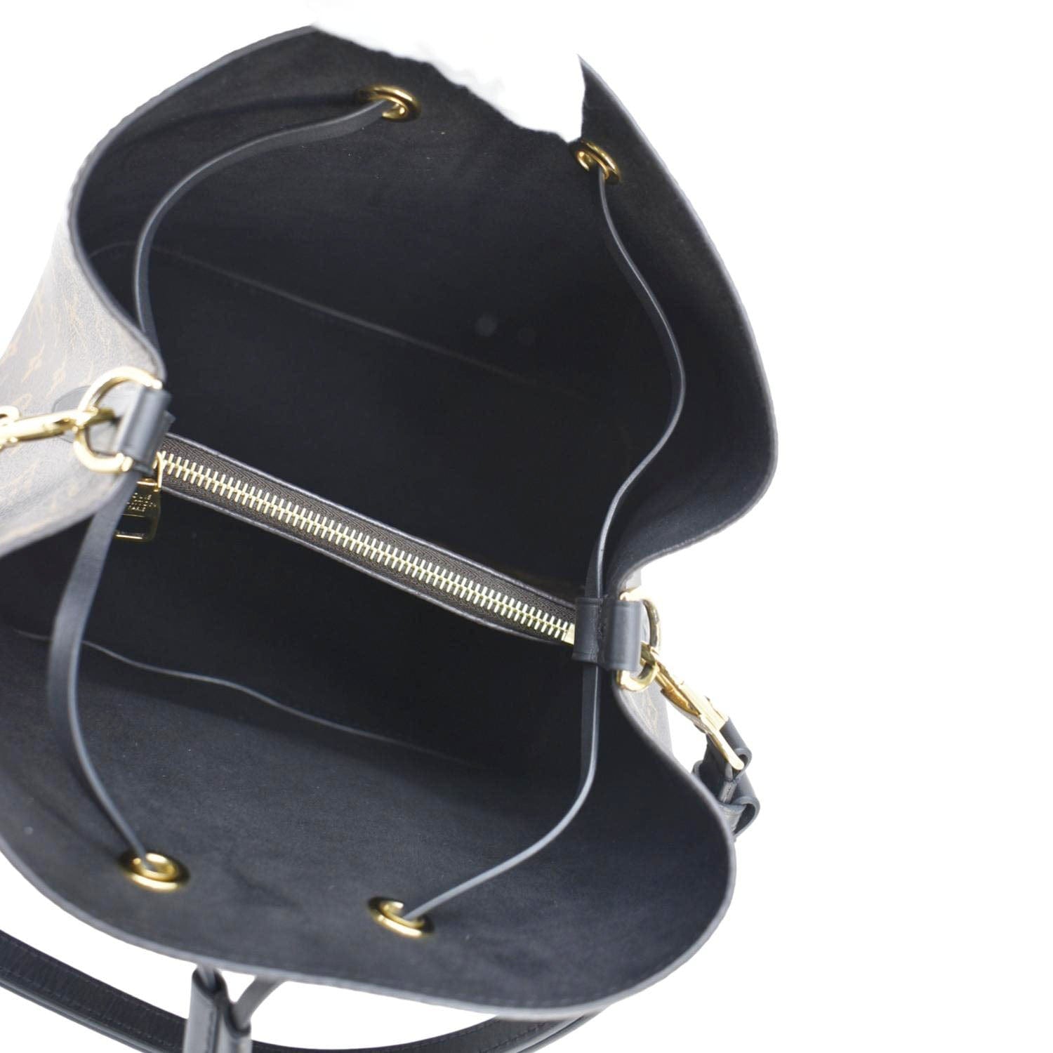 LOUIS VUITTON Neonoe MM Monogram Canvas Shoulder Bag Black