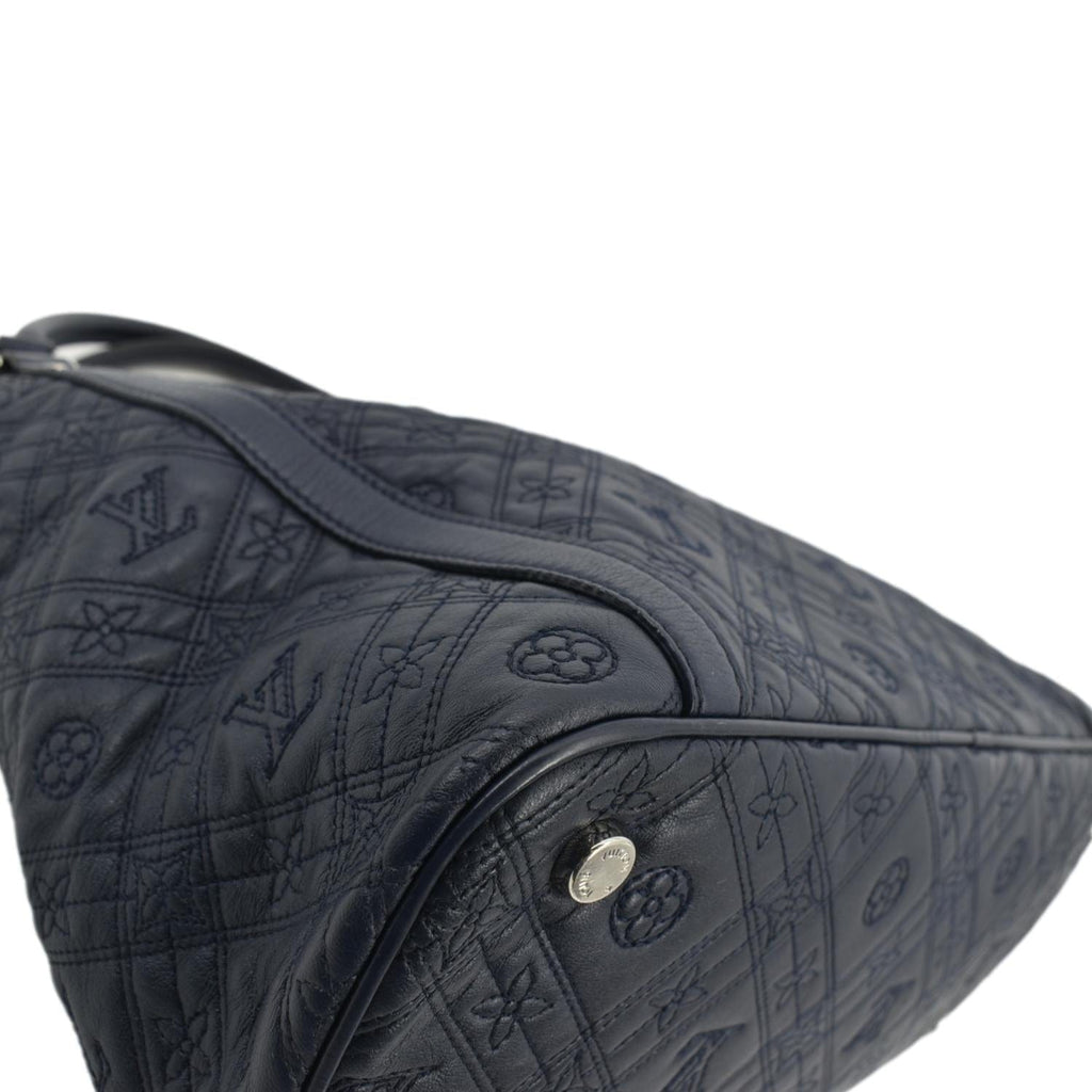 LOUIS VUITTON Antheia Ixia MM Leather Shoulder Bag Blue