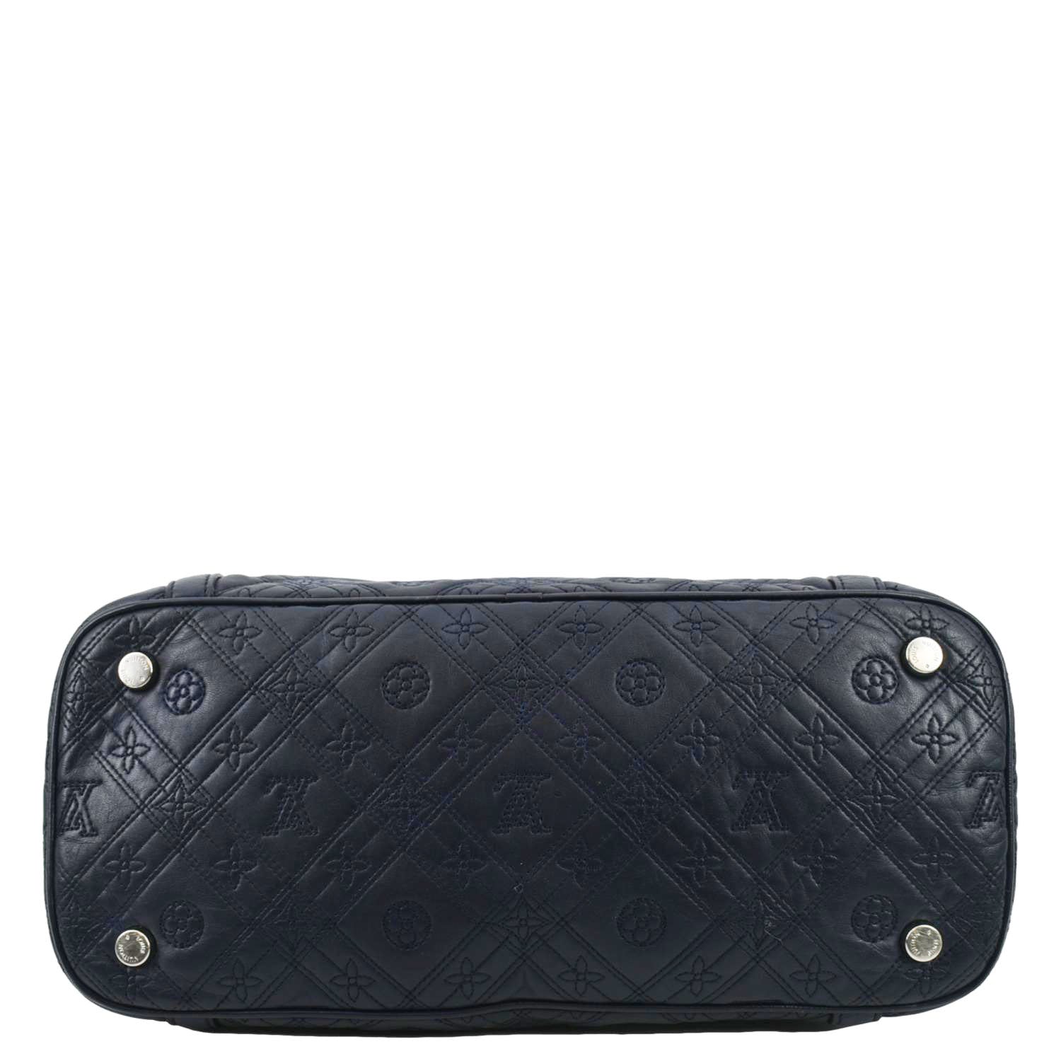 LOUIS VUITTON Antheia Ixia MM Leather Shoulder Bag Blue