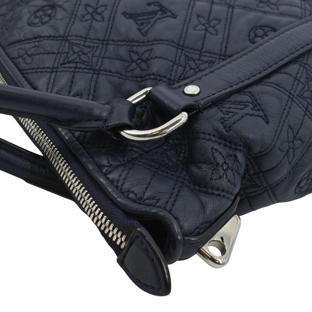 LOUIS VUITTON Antheia Ixia MM Leather Shoulder Bag Blue