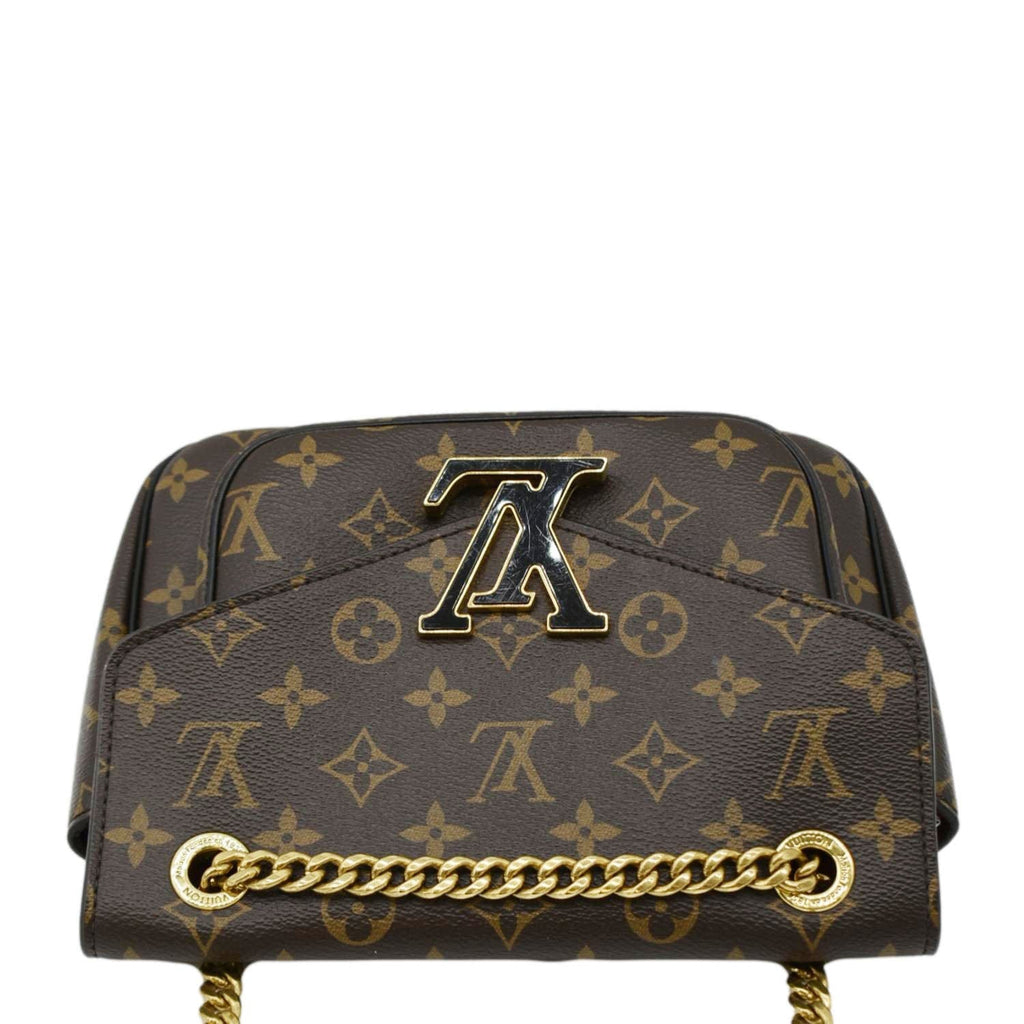 LOUIS VUITTON Passy NM Monogram Canvas Shoulder Bag Brown