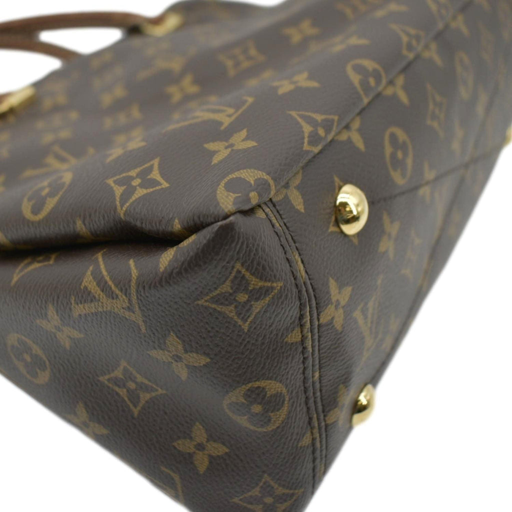 LOUIS VUITTON Pallas MM Monogram Canvas Shoulder Bag Brown