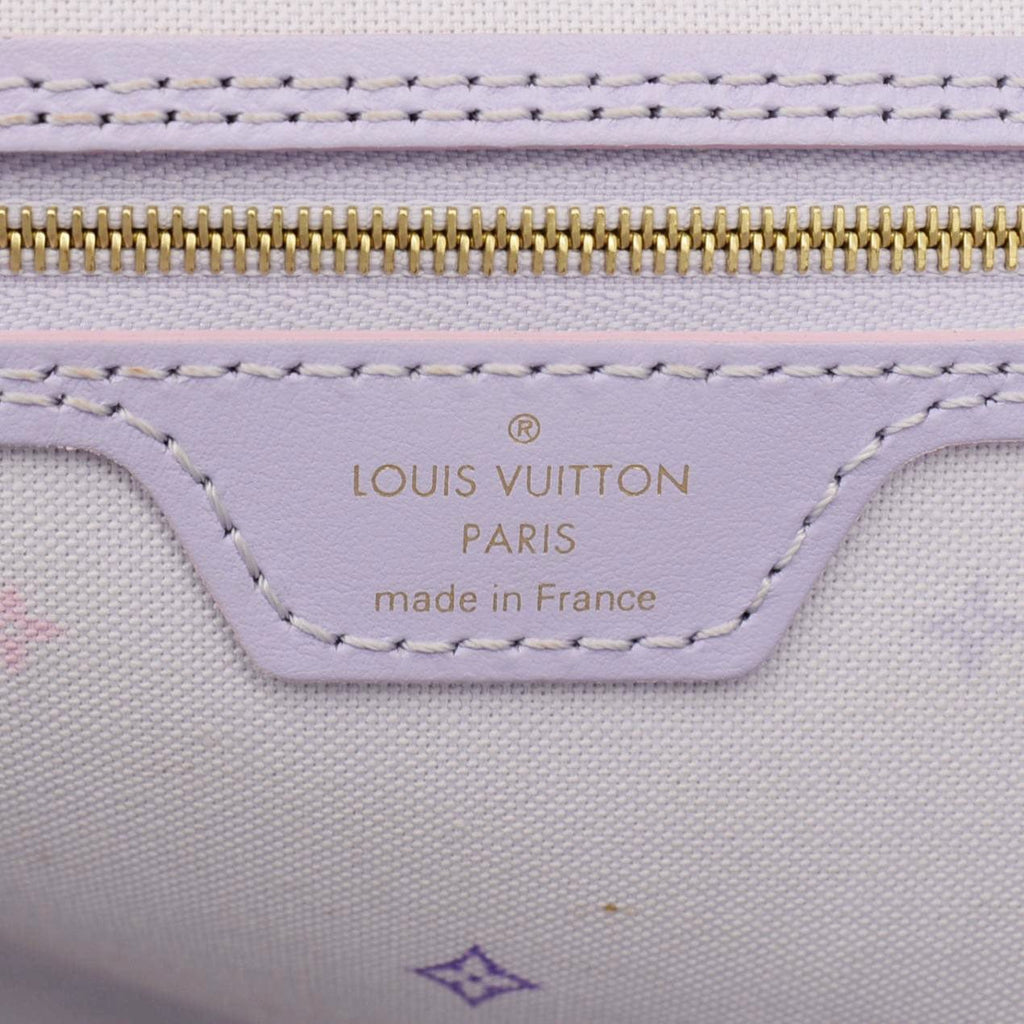 LOUIS VUITTON Neverfull MM Monogram Giant Canvas Tote Bag Sunrise Pastel