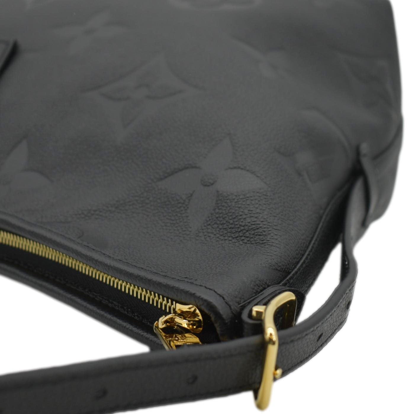 LOUIS VUITTON Carryall MM Empreinte Leather Shoulder Bag Black