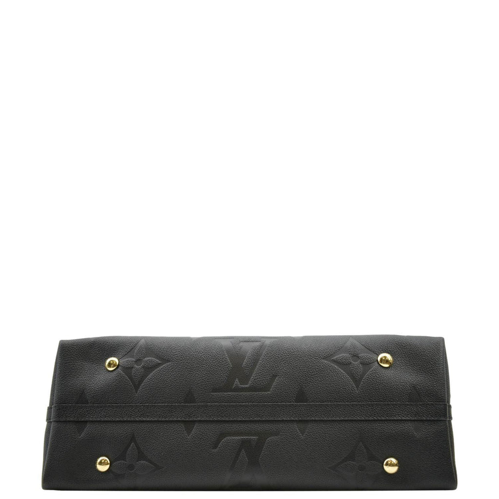 LOUIS VUITTON Carryall MM Empreinte Leather Shoulder Bag Black