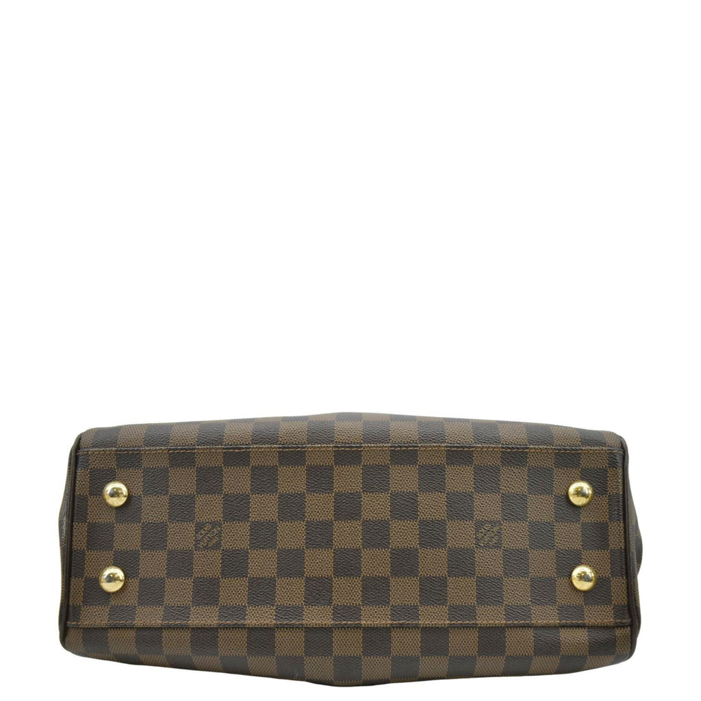 LOUIS VUITTON Trevi PM Damier Ebene Satchel Shoulder Bag Brown
