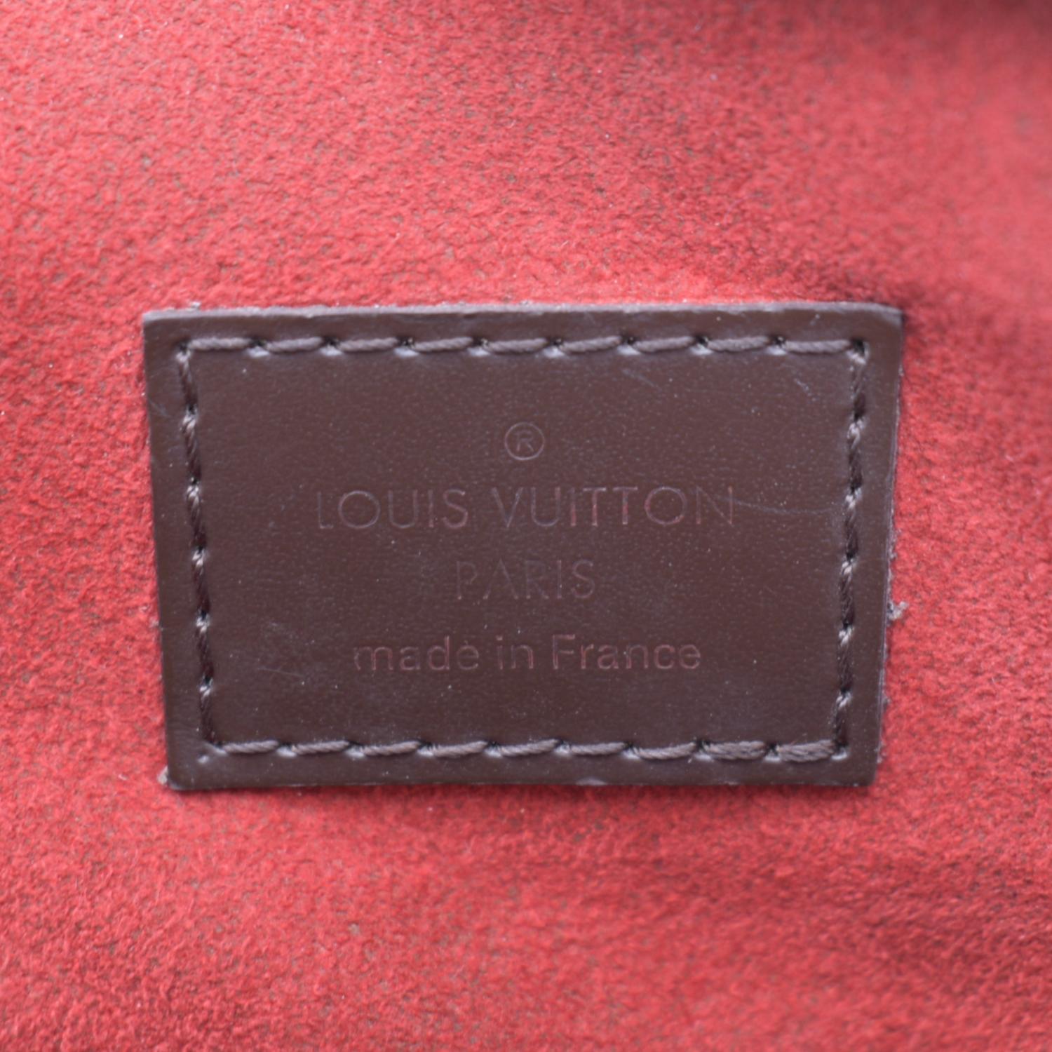 LOUIS VUITTON Trevi PM Damier Ebene Satchel Shoulder Bag Brown