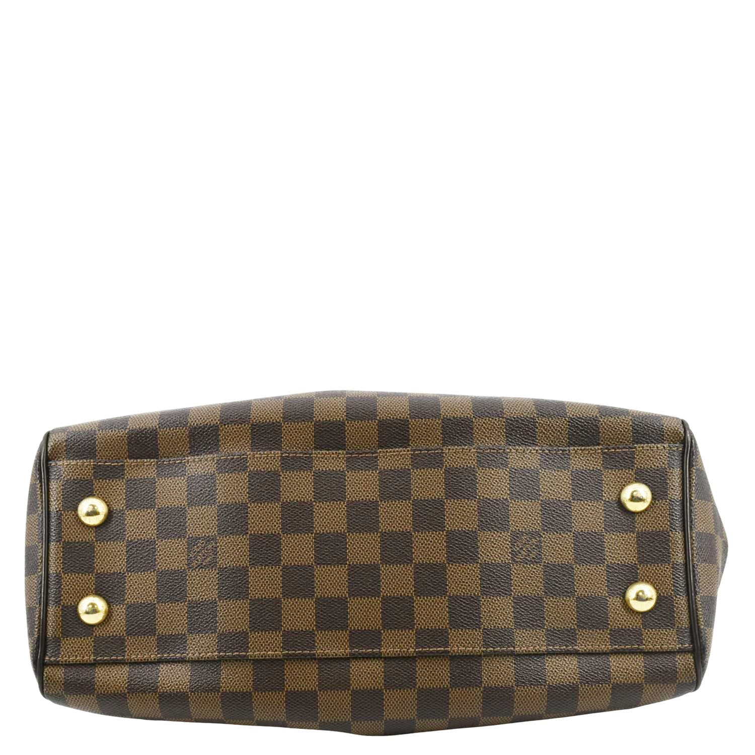 LOUIS VUITTON Trevi PM Damier Ebene Satchel Shoulder Bag Brown