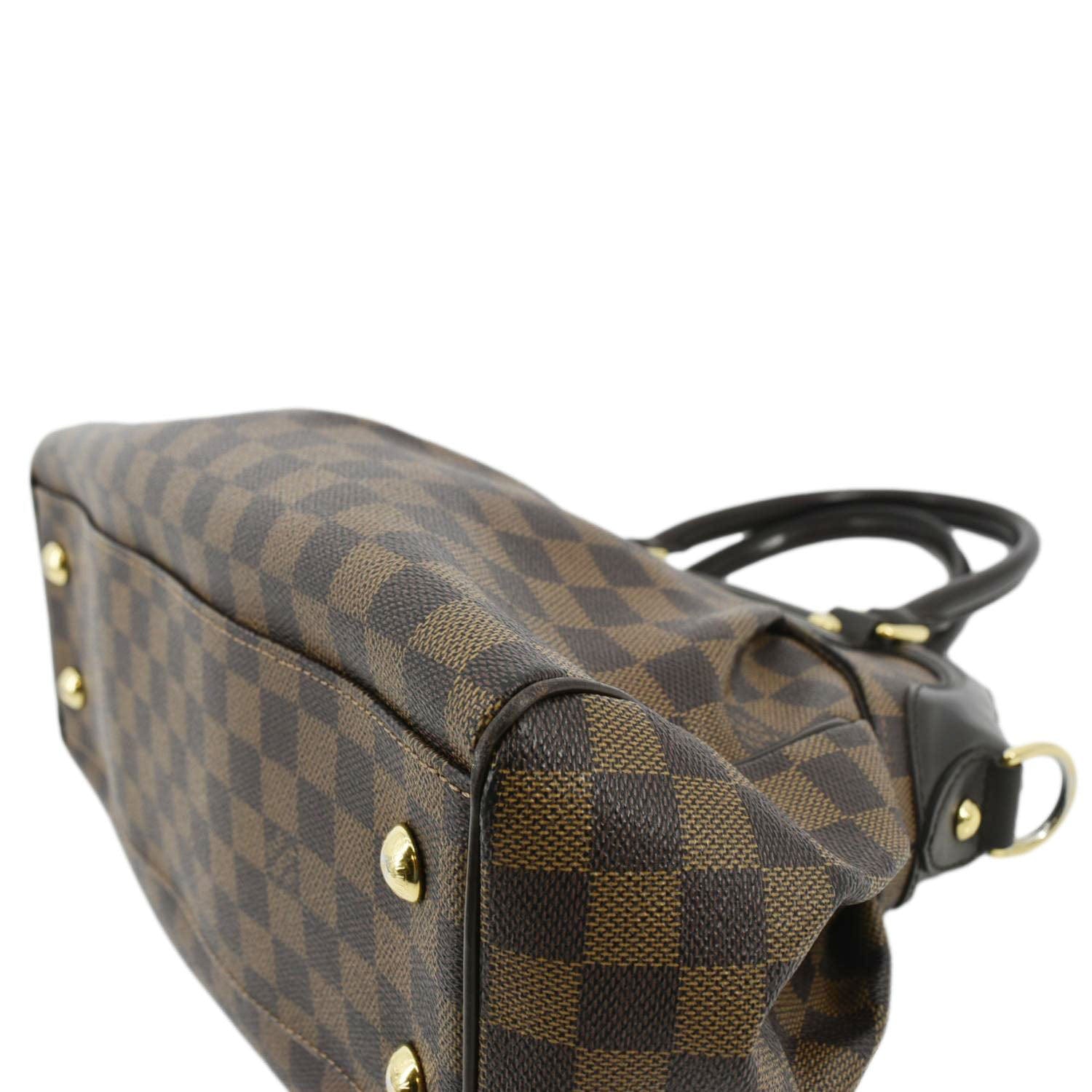 LOUIS VUITTON Trevi PM Damier Ebene Satchel Shoulder Bag Brown