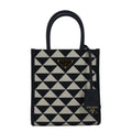 PRADA Triangolo Mini Jacquard Symbole Tote Crossbody Bag Navy Blue
