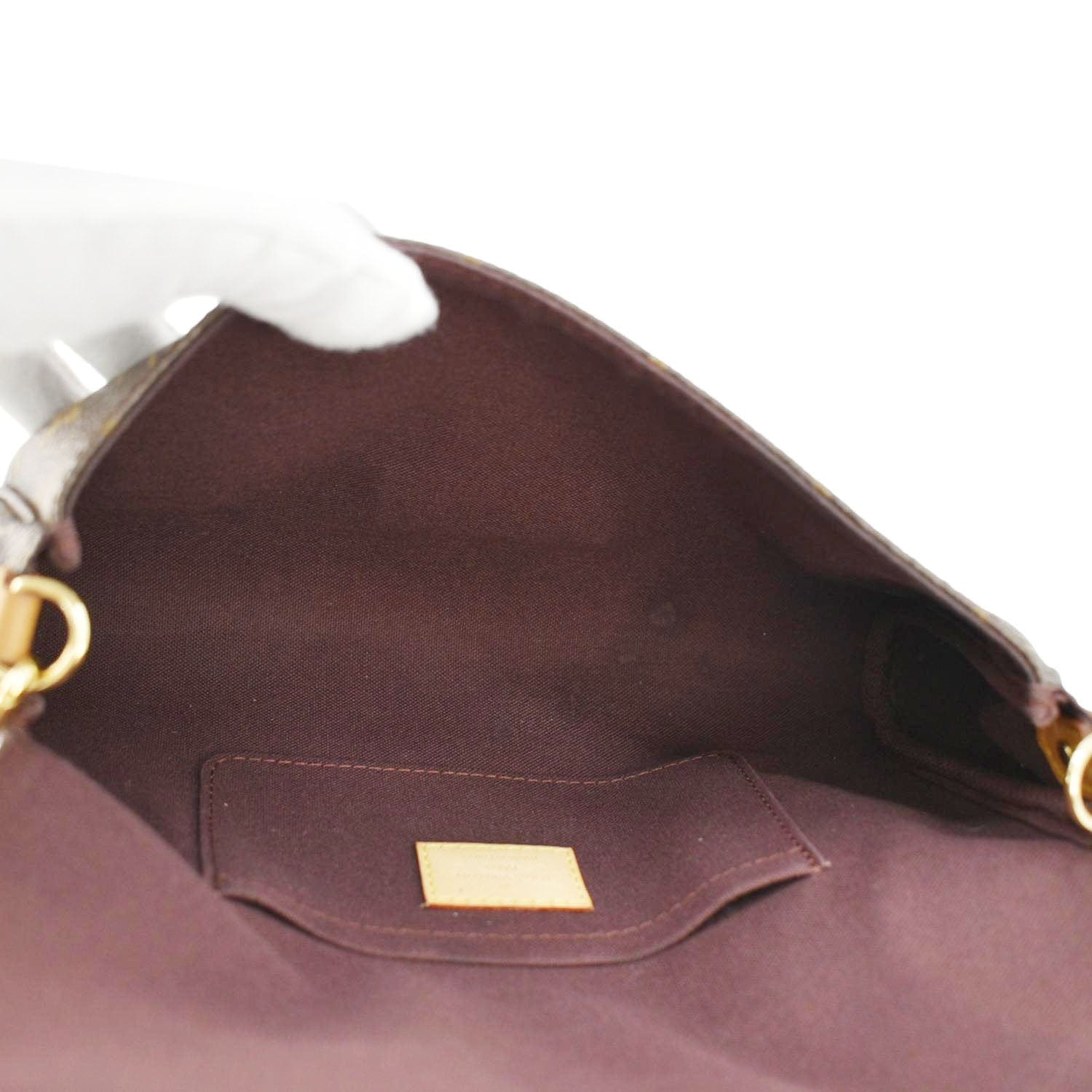 LOUIS VUITTON Favorite MM Monogram Canvas Shoulder Bag Brown