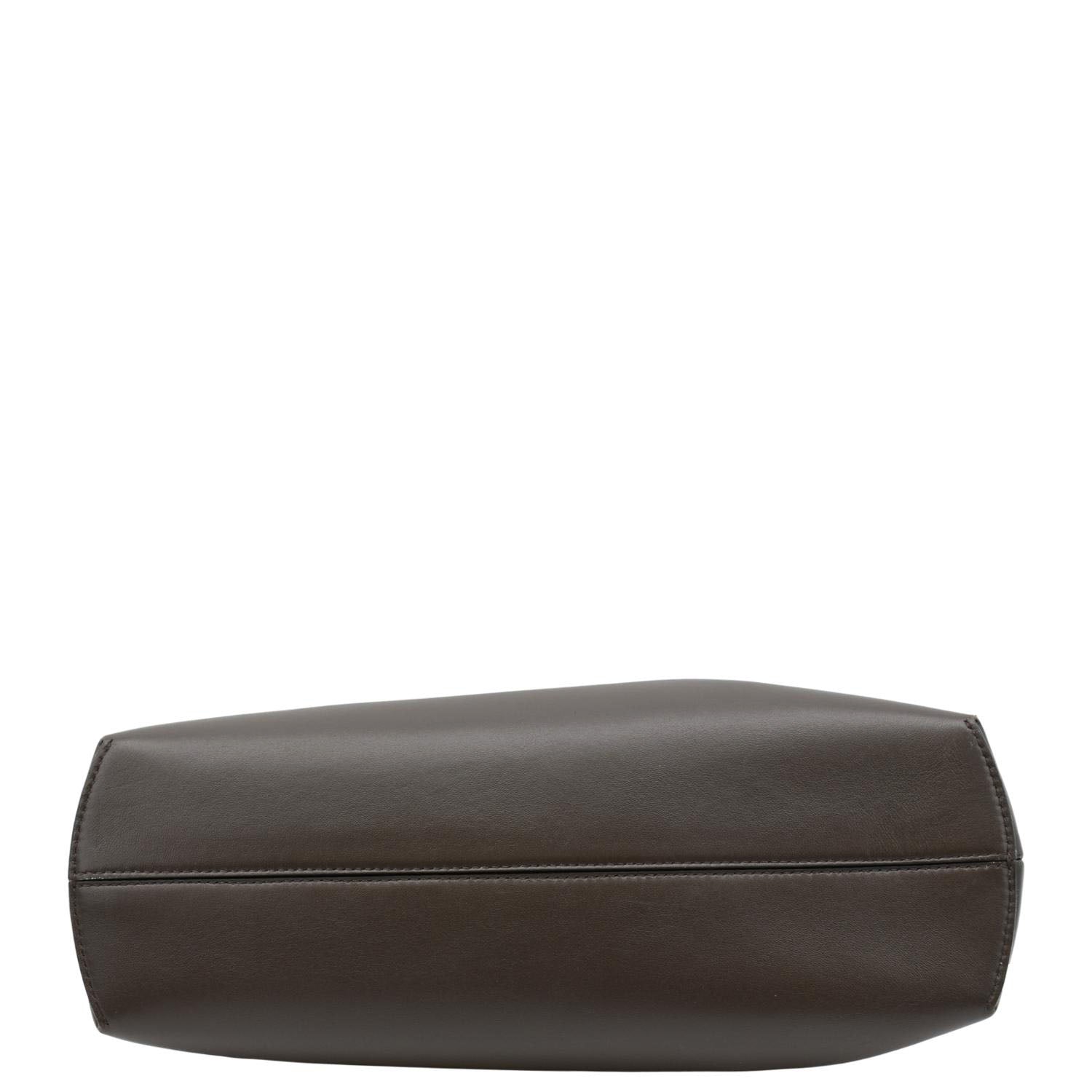 FENDI First Medium Leather Shoulder Bag Dark Brown