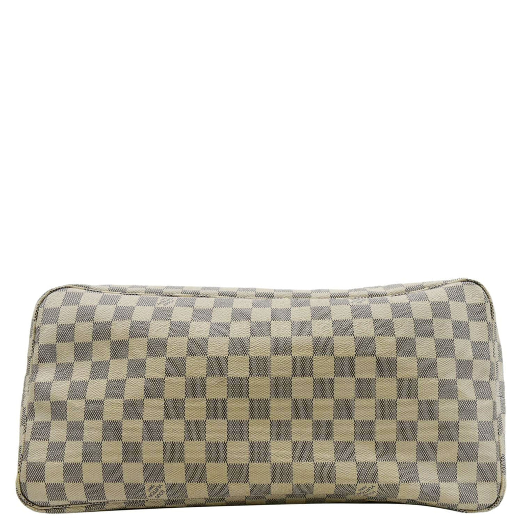 LOUIS VUITTON Neverfull GM Damier Azur Tote Shoulder Bag White