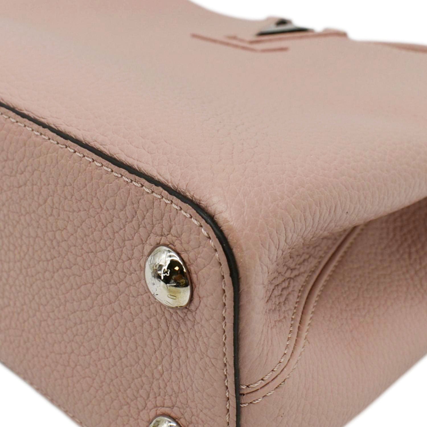 LOUIS VUITTON Capucines BB Taurillon Leather Shoulder Bag Baby Pink