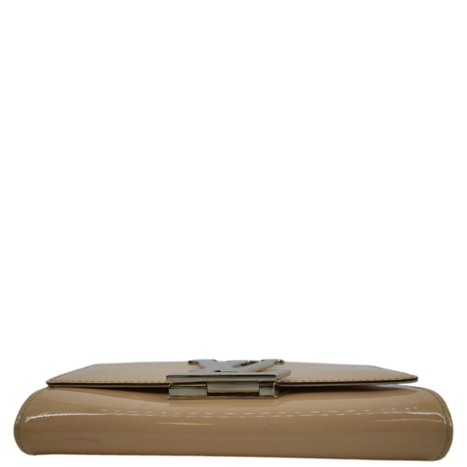 LOUIS VUITTON Chain Louise GM Leather Shoulder Bag Beige