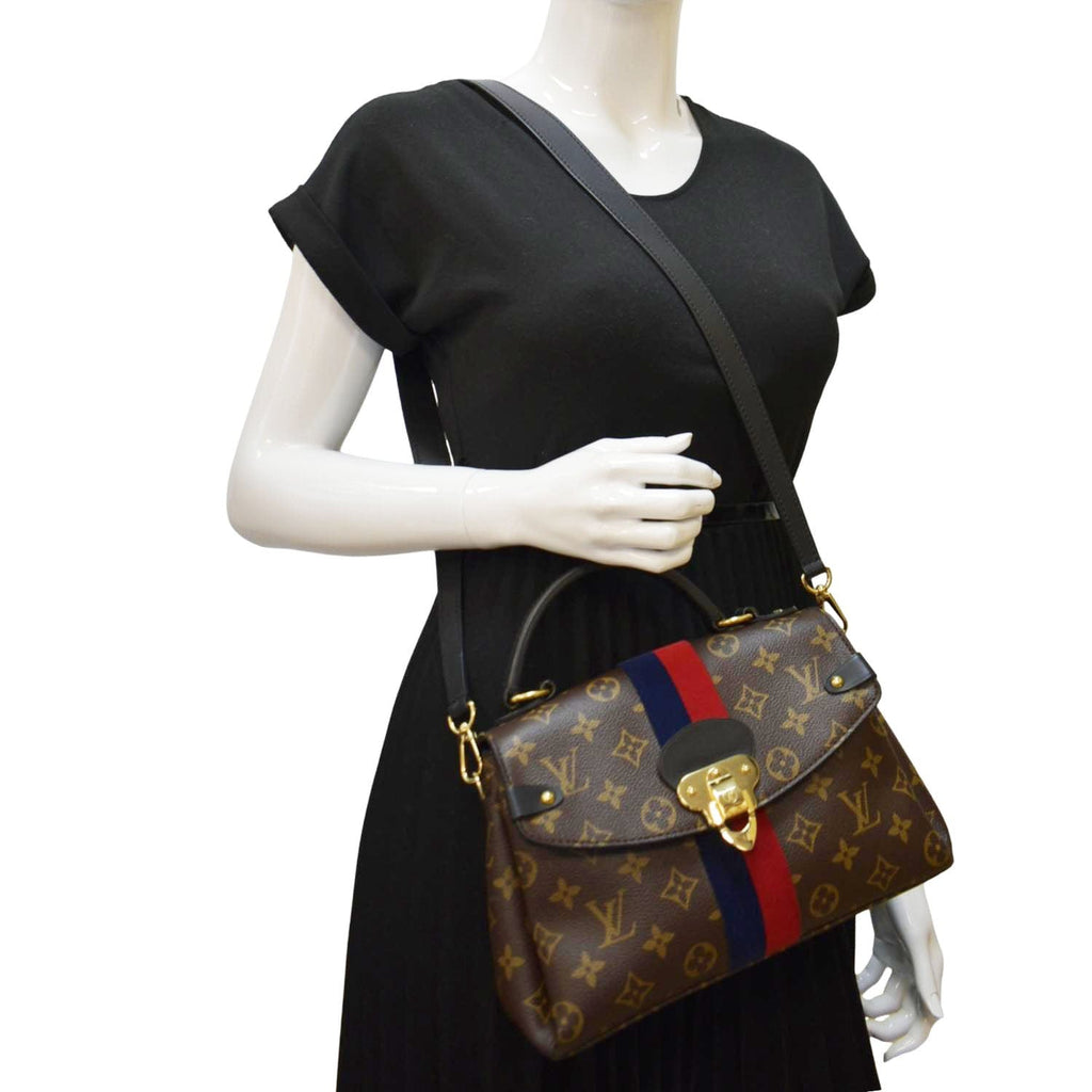 LOUIS VUITTON Georges BB Monogram Canvas Shoulder Bag Red