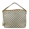 LOUIS VUITTON Delightful MM Damier Azur Hobo Shoulder Bag White