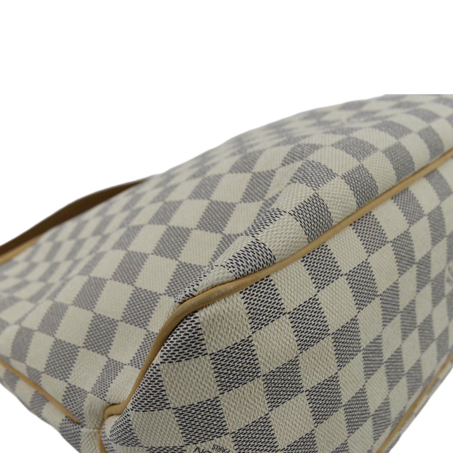LOUIS VUITTON Delightful MM Damier Azur Hobo Shoulder Bag White