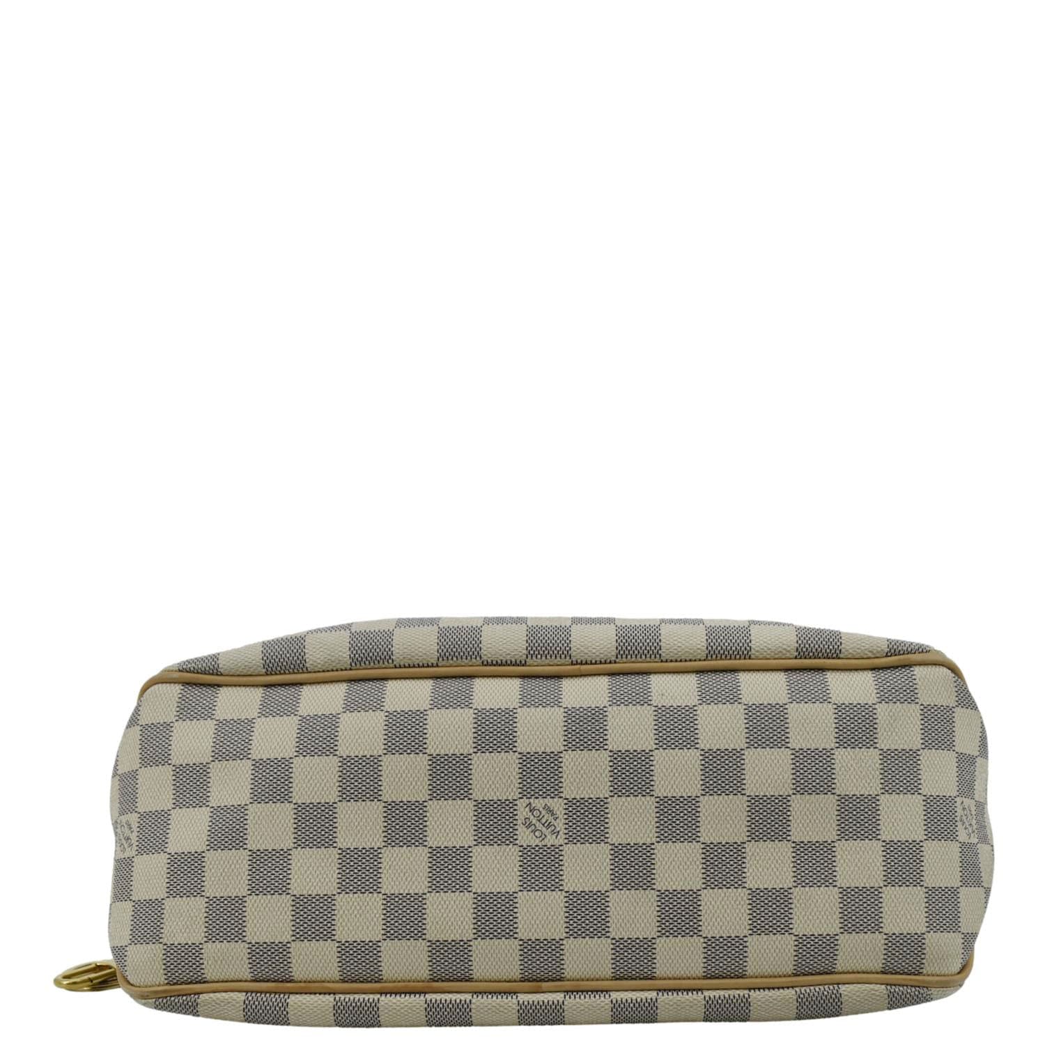 LOUIS VUITTON Delightful MM Damier Azur Hobo Shoulder Bag White