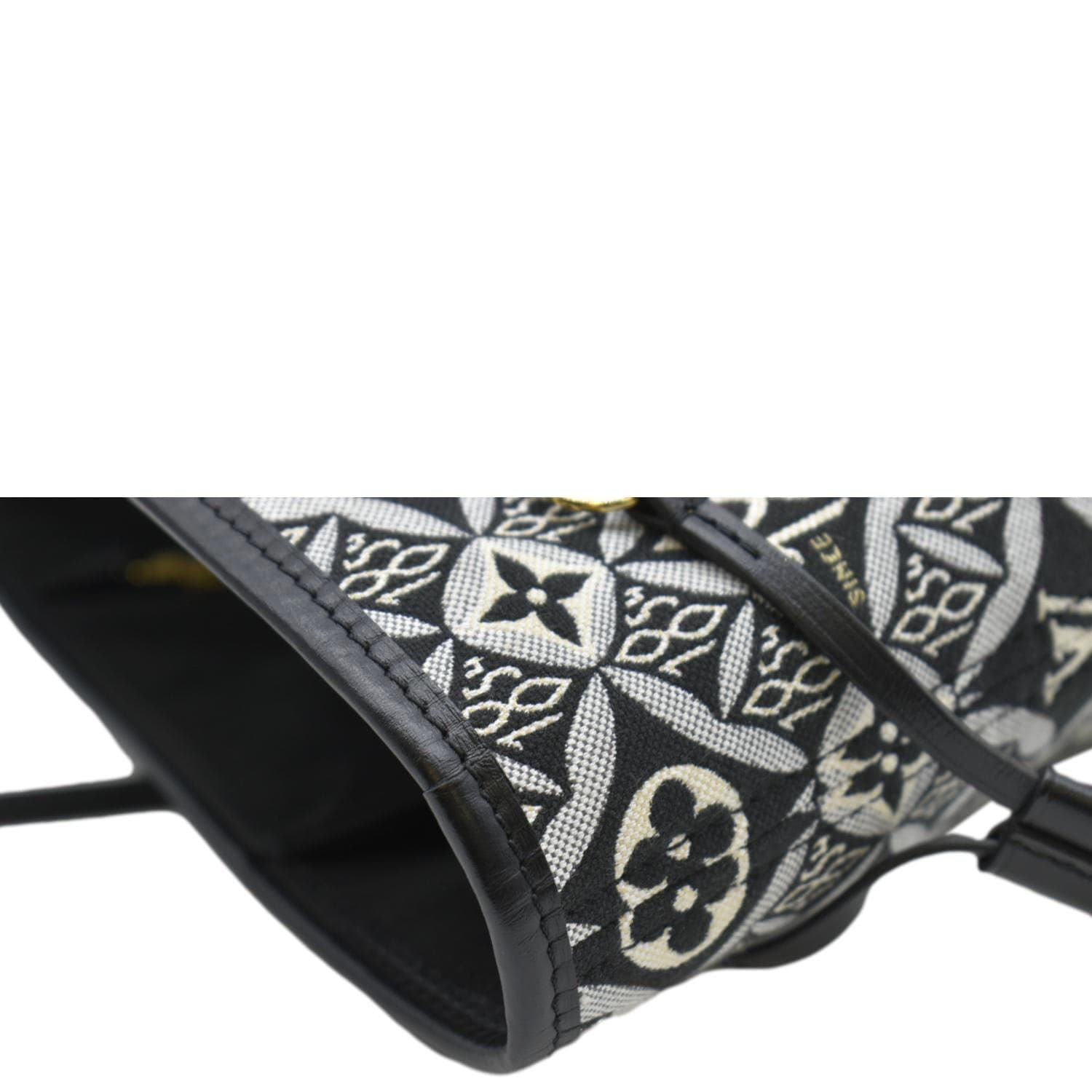 LOUIS VUITTON Since 1854 Neverfull MM Jacquard Shoulder Bag Black