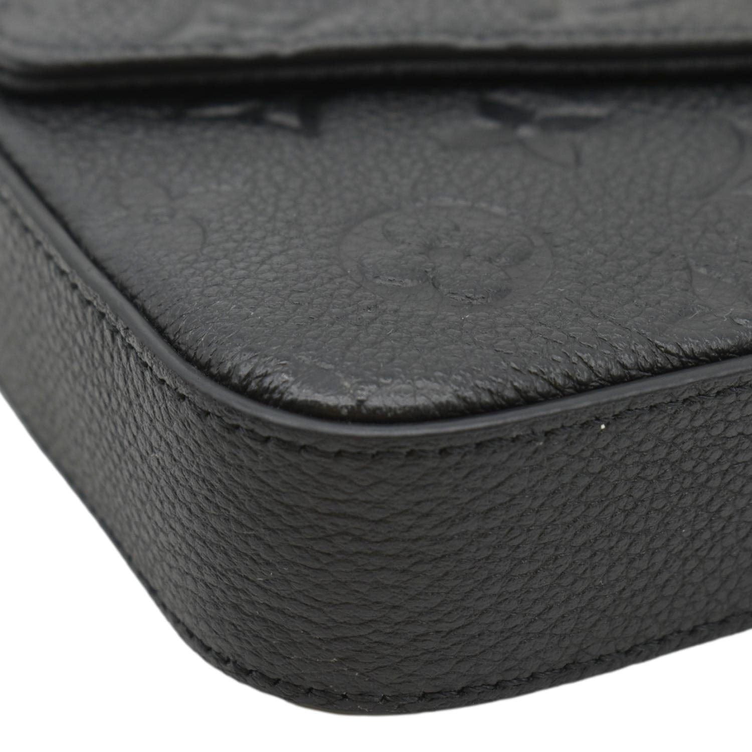 LOUIS VUITTON Felicie Monogram Empreinte Pochette Shoulder Bag Black