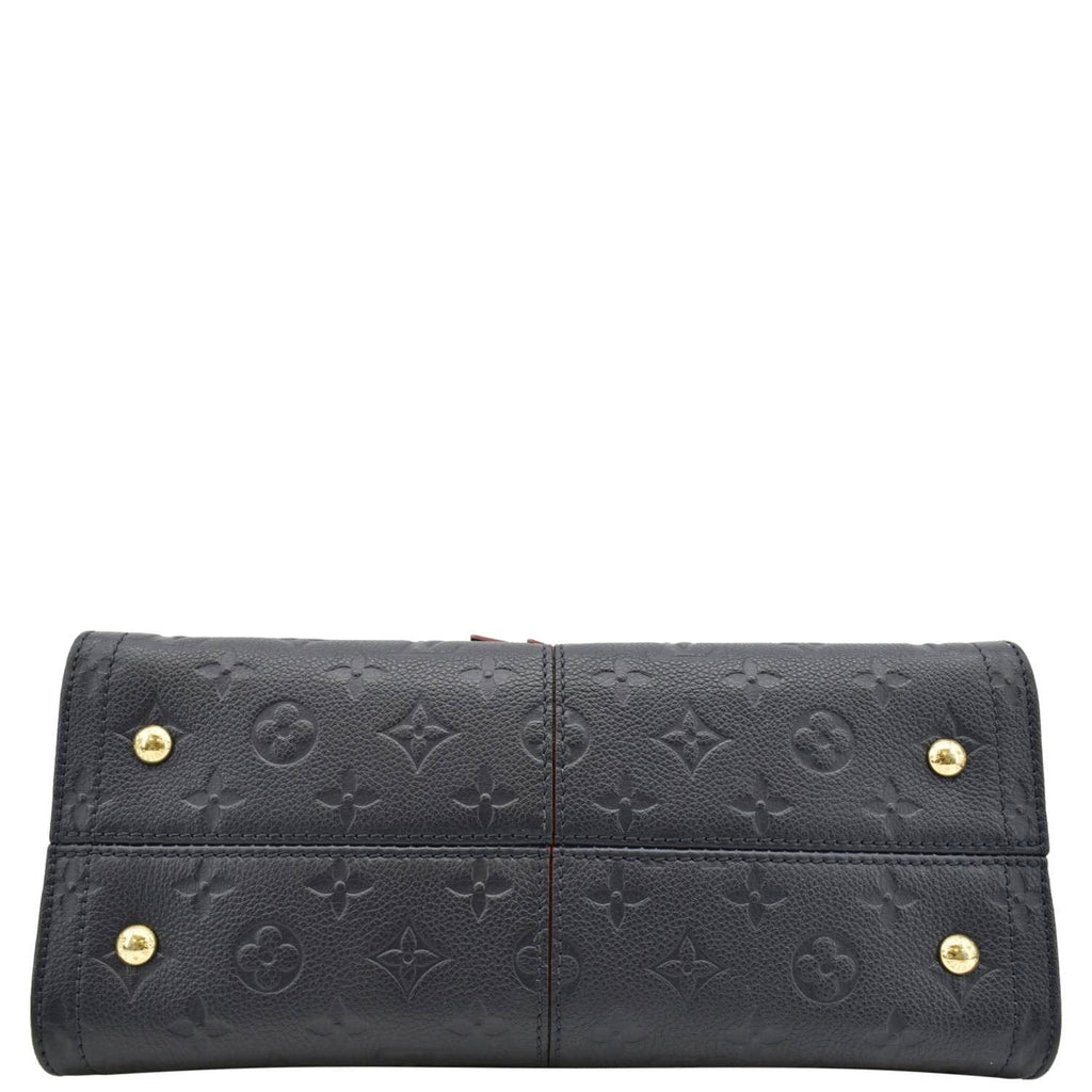 LOUIS VUITTON Sully PM Monogram Empreinte Leather Shoulder Bag Navy Blue