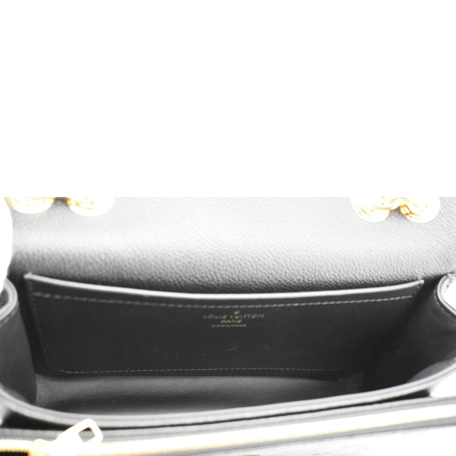 LOUIS VUITTON Marceau  Monogram Empreinte Leather Shoulder Bag Black
