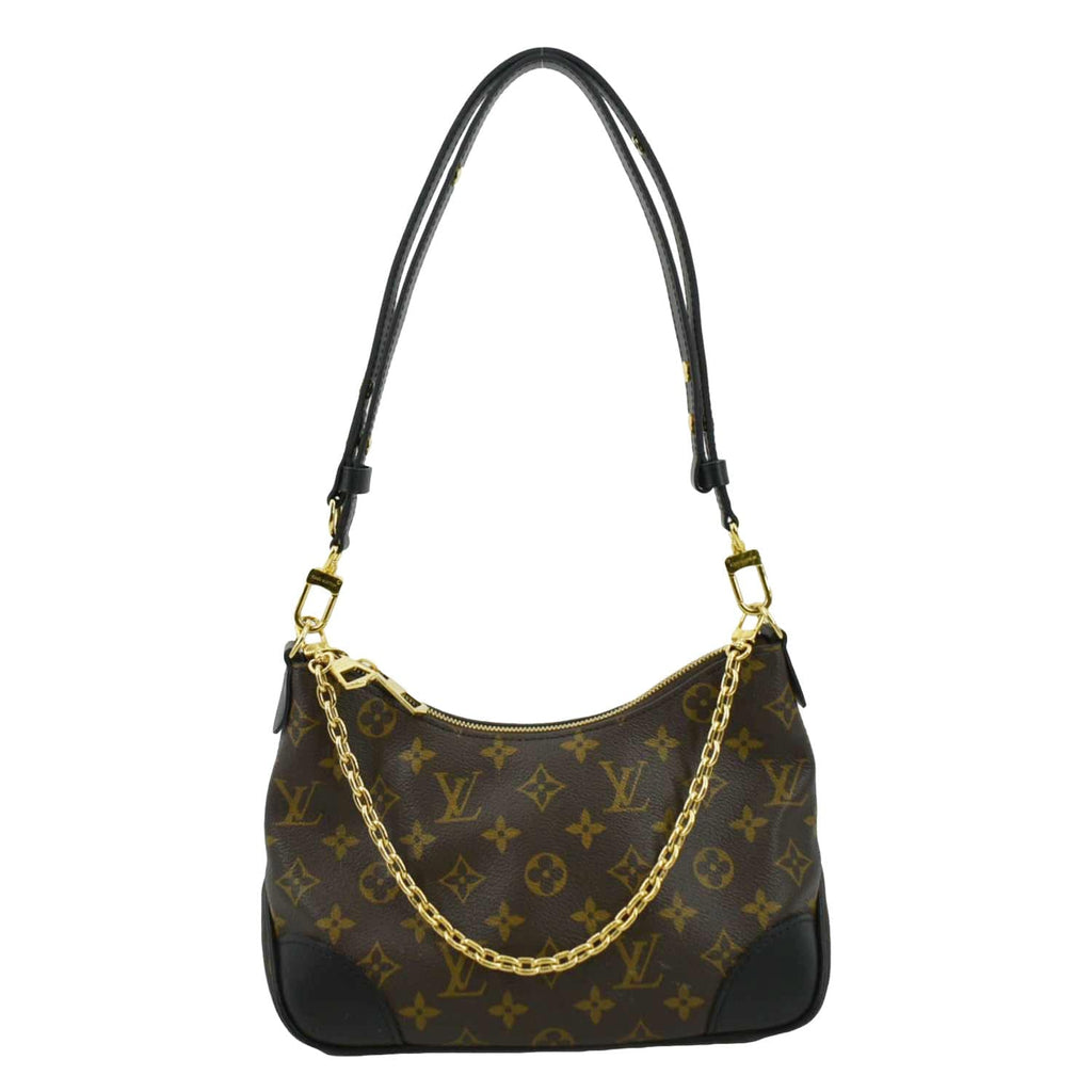 LOUIS VUITTON Boulogne NM Monogram Canvas Shoulder Bag Black