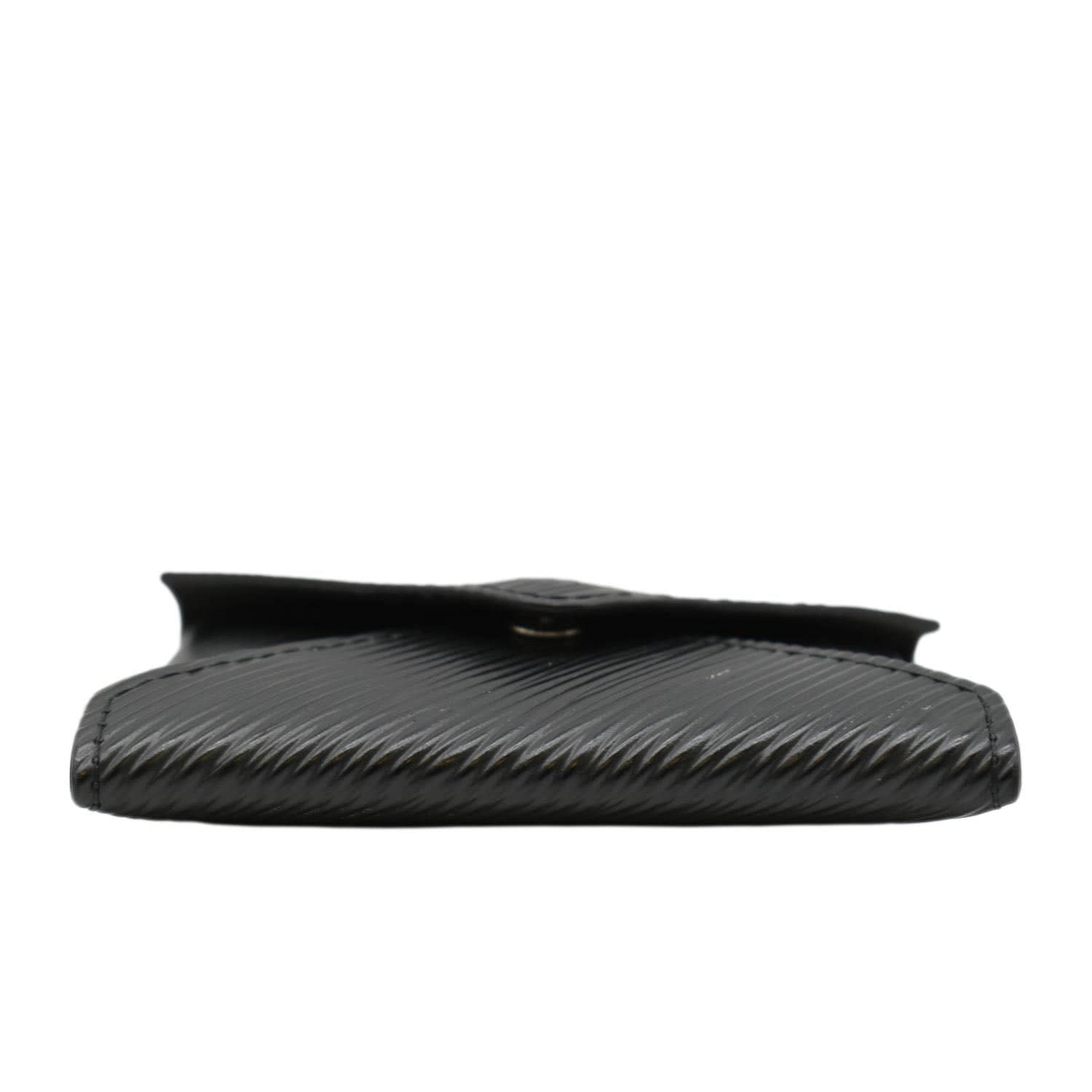 LOUIS VUITTON Kirigami Necklace Epi Leather Clutch Black