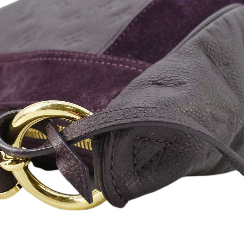 LOUIS VUITTON Audacieuse MM Empreinte Leather Shoulder Bag Terre