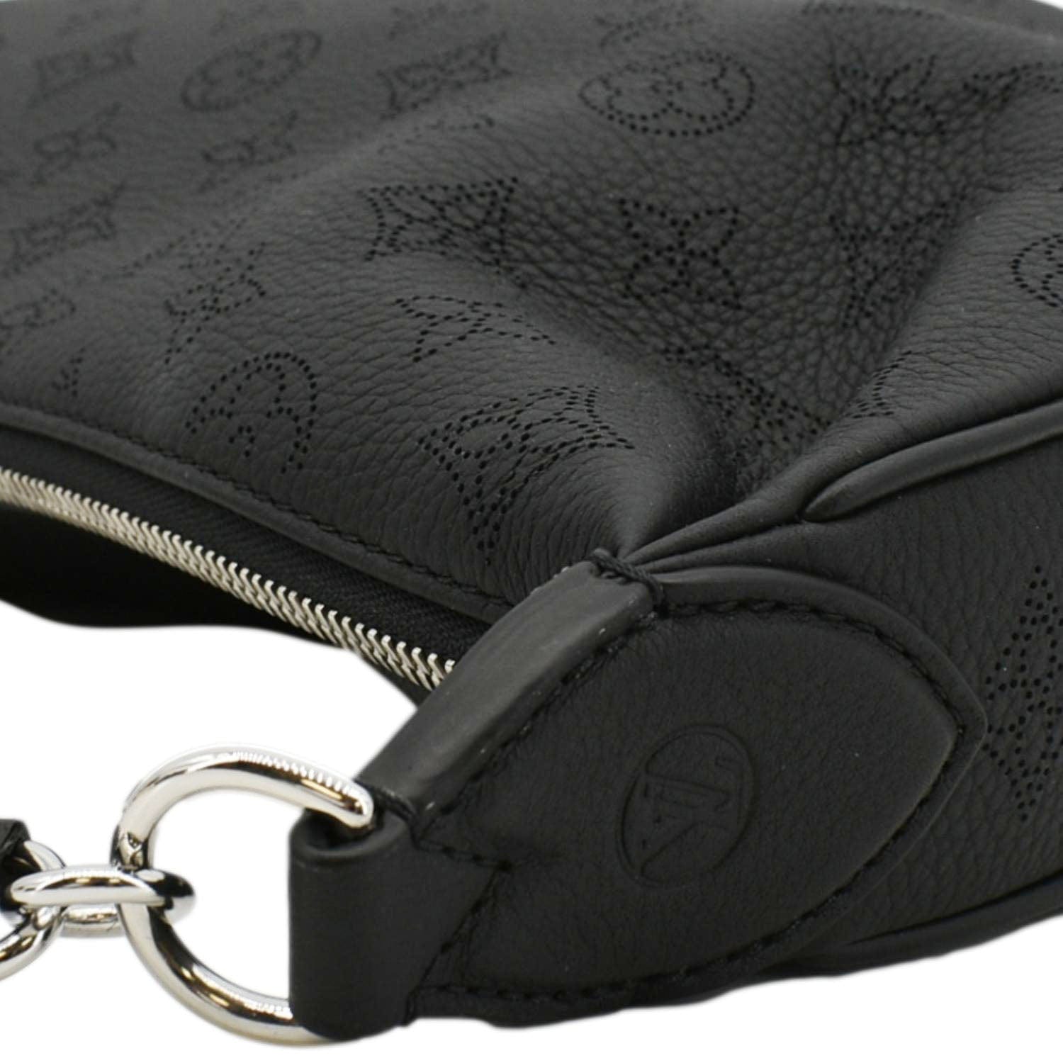 LOUIS VUITTON Baia MM Perforated Mahina Leather Shoulder Bag Black