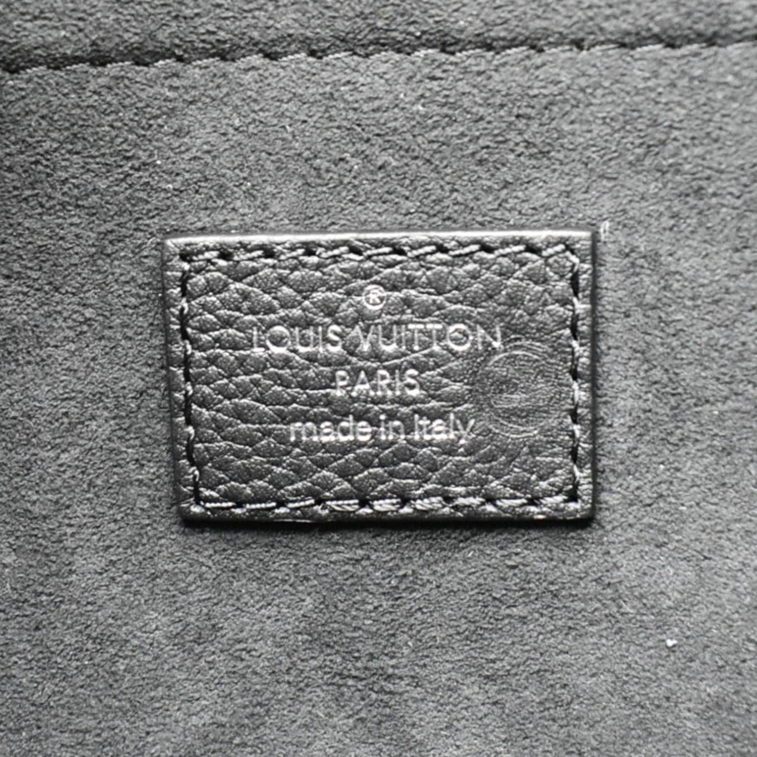 LOUIS VUITTON Baia MM Perforated Mahina Leather Shoulder Bag Black