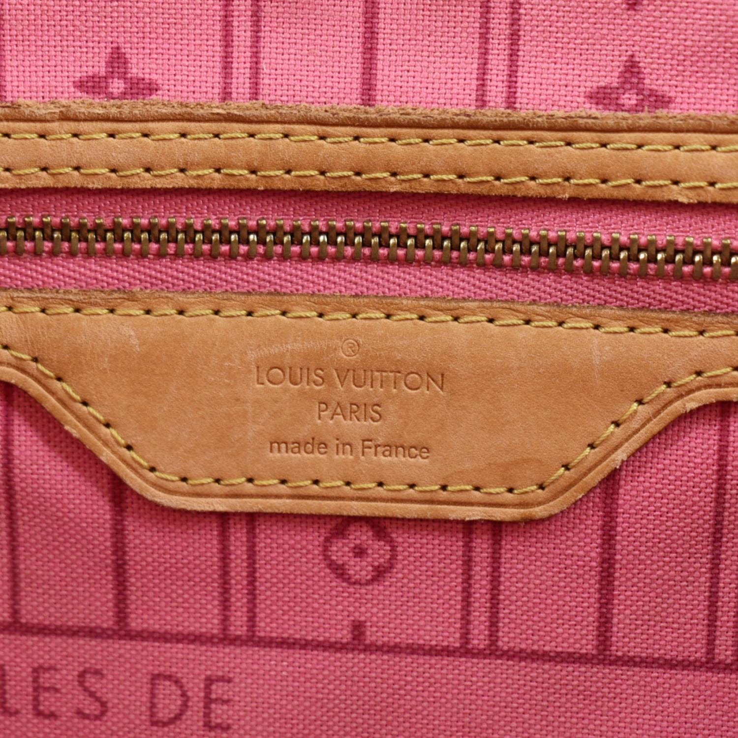 LOUIS VUITTON Limited Edition Neverfull MM Roses Monogram Canvas Shoulder Bag Brown