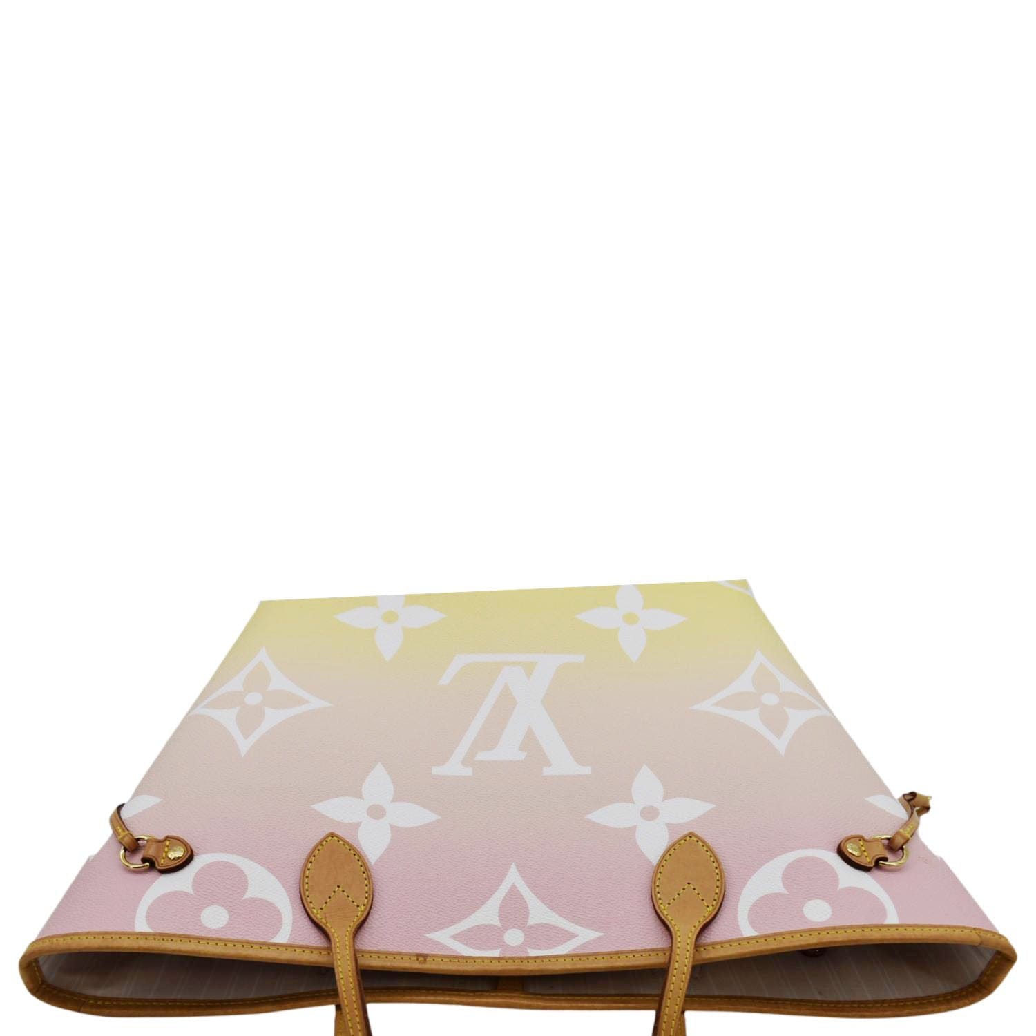 LOUIS VUITTON Neverfull MM By The Pool Monogram Giant Tote Bag Pink