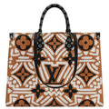 LOUIS VUITTON Onthego GM Crafty Monogram Giant Canvas Shoulder Bag Orange