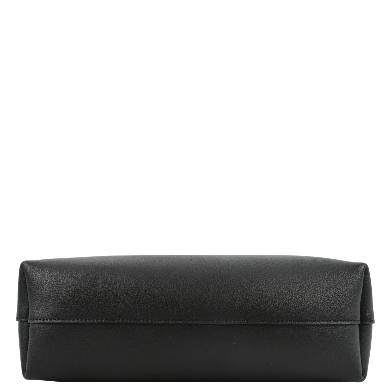 YVES SAINT LAURENT Toy Supple Leather Shopping Tote Bag Black