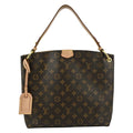 LOUIS VUITTON Graceful PM Monogram Canvas Hobo Shoulder Bag Brown