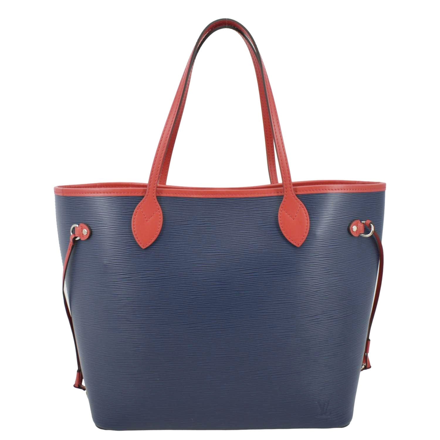 LOUIS VUITTON Neverfull MM Epi Leather Tote Shoulder Bag Blue