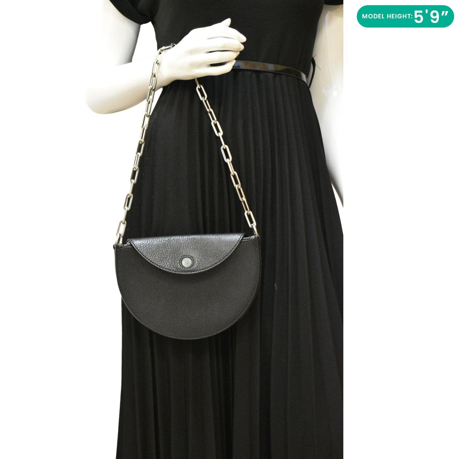 BURBERRY Pecan Small Leather Shoulder Bag Black