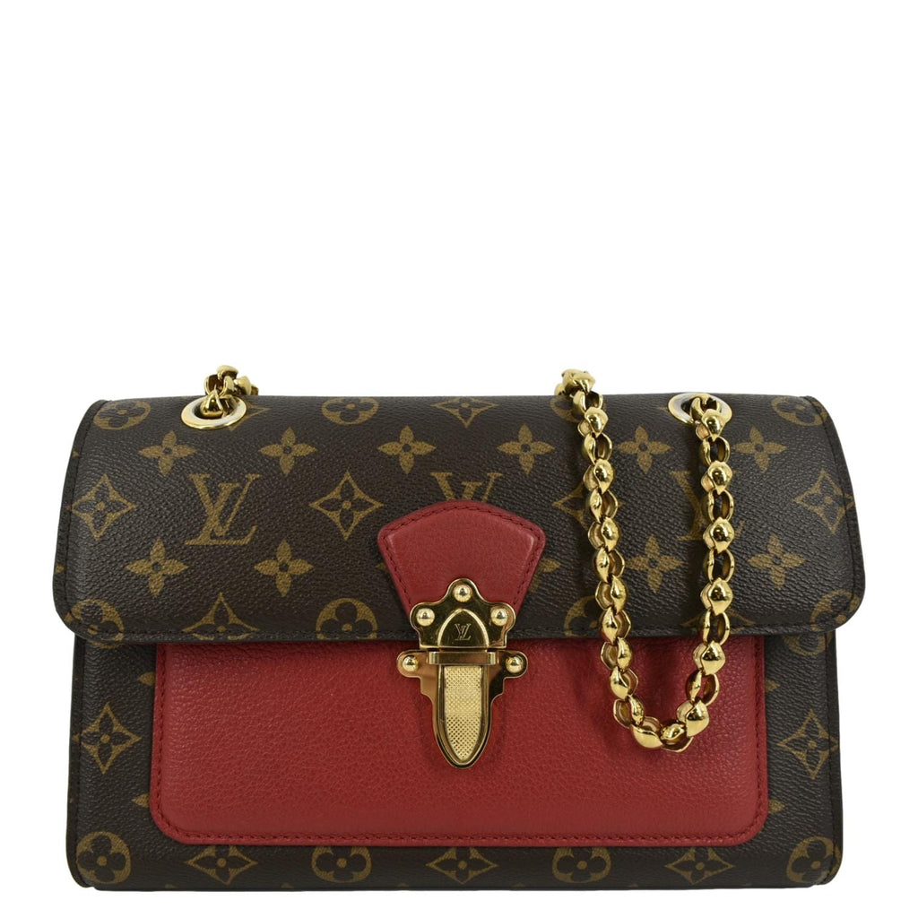 LOUIS VUITTON Victoire Monogram Canvas Shoulder Crossbody Bag Cerise