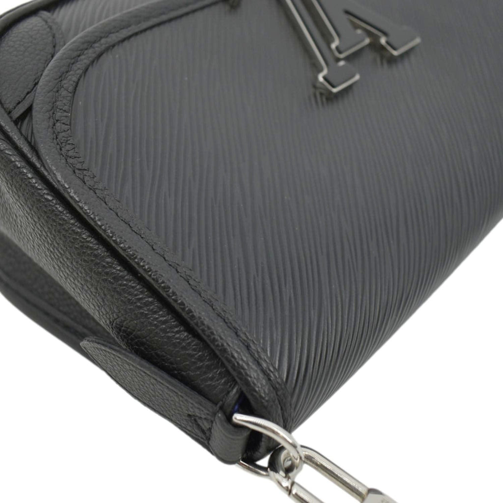 LOUIS VUITTON Buci Epi Grained Leather Shoulder Bag Black