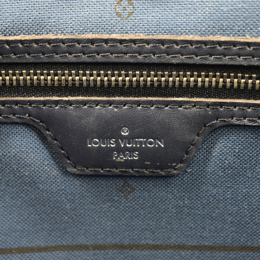 LOUIS VUITTON Neverfull MM Escale Monogram Canvas Shoulder Bag Blue
